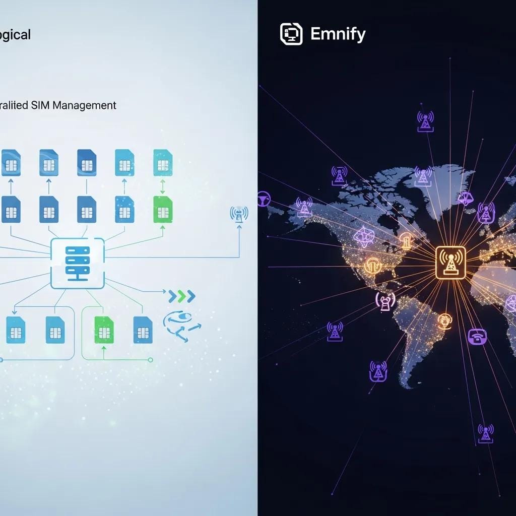 Core features comparison of Hyperlogical and Emnify IoT connectivity platforms